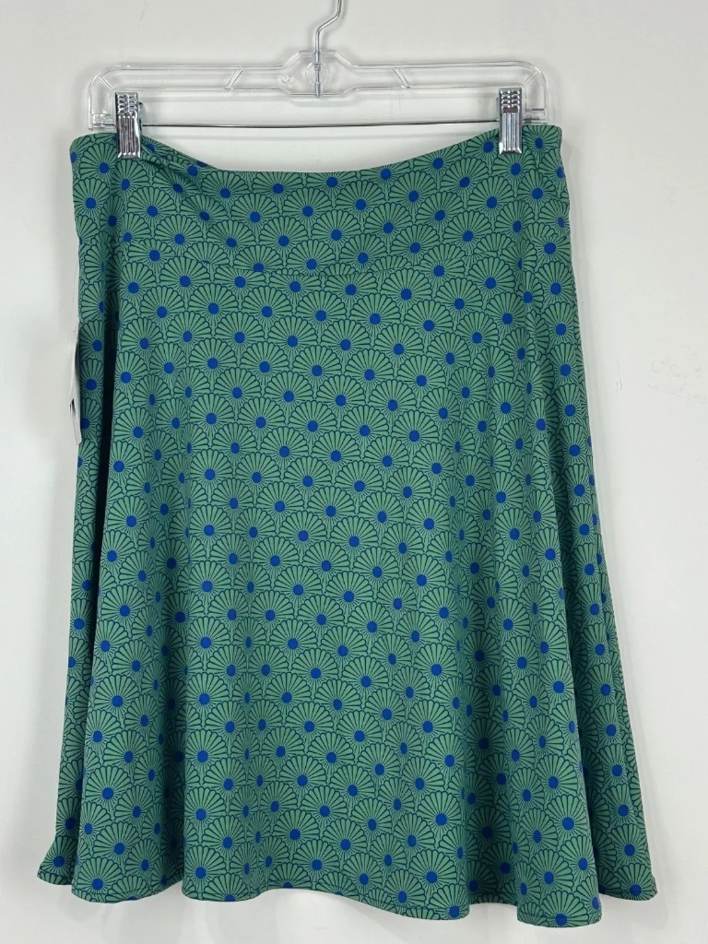 NWT Karina Easy Dress Women's Blue Teal Stretch Skirt M/L Flirty Rockabilly - Picture 6 of 8